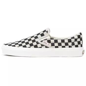 Vans Classic Slip-On Eco Theory — черно-белые кроссовки унисекс в клетку, кремовые VN0A5JMH705 35
