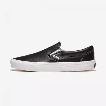 Vans Classic Slip On Кожа Черный Настоящий Белый Vn000ct5bpb Кожа Черный Настоящий Белый 220