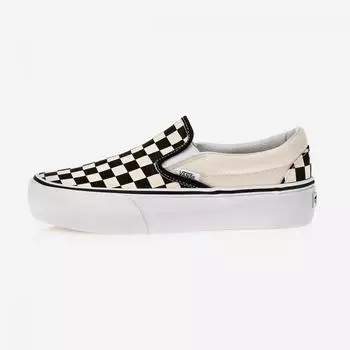 Vans Classic Slip On Platform Черно-белые клетчатые белые Vn00018ebww Черно-белые клетчатые белые 220