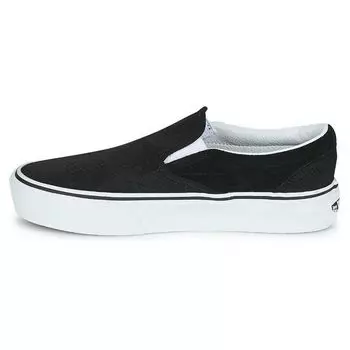Vans Classic Slip-On Platform Suede Embossed - Black Unisex Sneakers True-White VN0A5KXB9IF