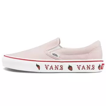 Vans Classic Slip-On Sidewall Print - Клубничные женские кроссовки Pink Blushing-Bride VN0A33TB44L 36.5