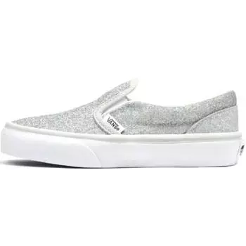 Vans Classic Slip-On V Kids Glitter - Silver Kids Sneakers True-White VN0A5KXMX1K 31.5