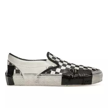 Vans Classic Slip-On VLT LX Lux Duct - Кроссовки унисекс в шахматном порядке Черный Белый VN0A3QXYBKC 42