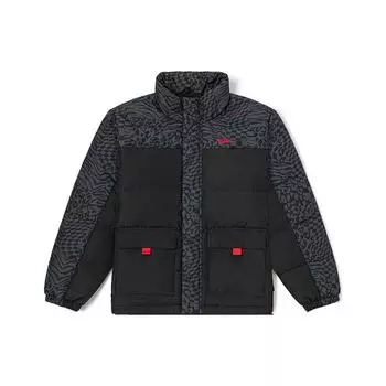 Vans Color Block Design Brand Logo Вышитый воротник-стойка Пуховик унисекс Верхняя одежда Черный VN0A7YJIBLK XL