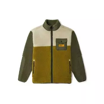 Vans Color Block Pocket Sherpa Jacket Unisex Jackets Green VN0A54ODZBN XS