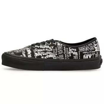 Vans Comme des Garons x Authentic LX Graffiti — черные кроссовки унисекс, белые VN0A33TASO7
