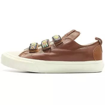 Vans Court Lo Strap Taka Hayashi кожаные коричневые кроссовки унисекс VN0A2Y35KCV