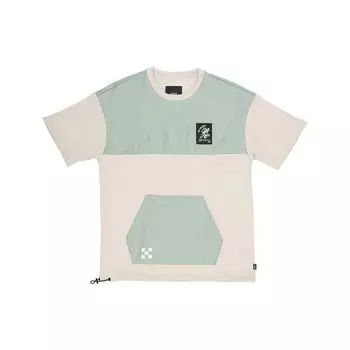 Vans Цветной блок буквенный принт американский винтажный уличный спорт повседневный дышащий круглый вырез короткий рукав футболка мужские топы овсянка VN0A7PYY2N1 M