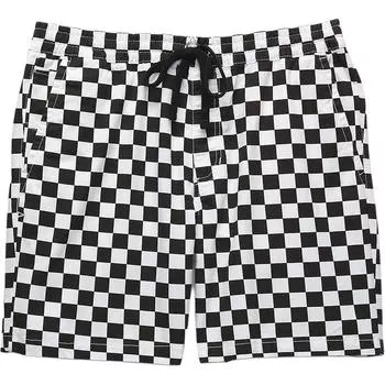 Vans Диапазон моды универсальные простые шахматные пятиточечные повседневные шорты унисекс шорты черные белые VN0A5FKD7051 XS
