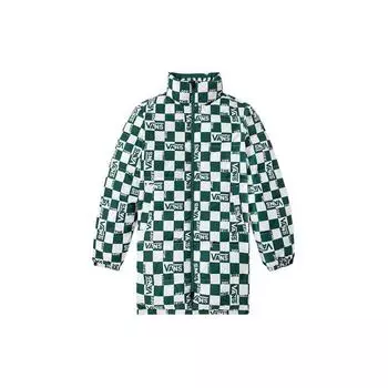 Vans Двусторонняя длинная стеганая куртка с шахматным принтом, мужская верхняя одежда, зеленая VN0A54I3GOS M