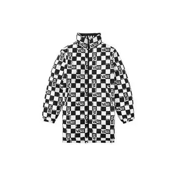 Vans Двусторонняя длинная стеганая куртка с шахматным принтом унисекс верхняя одежда черного цвета VN0A54I3BLK M