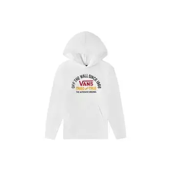 Vans Флисовая классическая повседневная спортивная толстовка с логотипом Мужские толстовки с капюшоном белого цвета VN0A54I1WHT XS