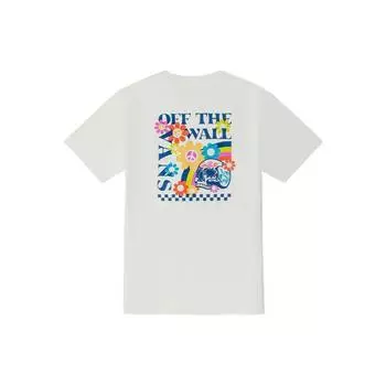 Vans Футболка с коротким рукавом и цветочным принтом, женская, белая VN0A7Q2CWHT XL
