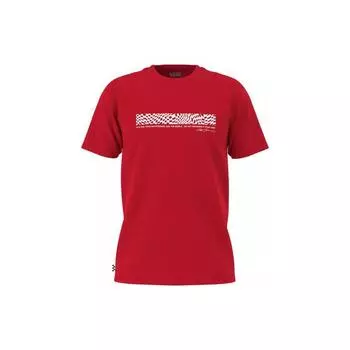 Vans Футболка с коротким рукавом и круглым вырезом с рисунком из мультфильма, мужские топы, красные VN0A4OQ3IZQ L