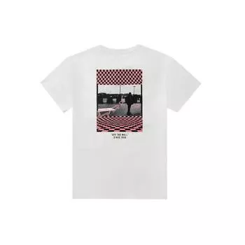 Vans Футболка с коротким рукавом и круглым вырезом в американском стиле с буквенным принтом, женская белая VN0A5F1TWHT XS