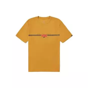 Vans Футболка с коротким рукавом и логотипом, мужская, желтая VN0A4MM350X S