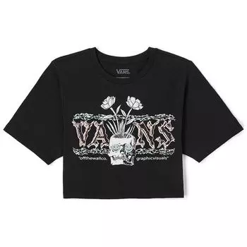 Vans Футболка с коротким рукавом и принтом в виде букв, женские топы, черный цвет VN000GGDBLK L