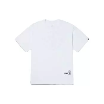 Vans Футболка с круглым вырезом и принтом петуха в американском стиле с коротким рукавом, мужские футболки белого цвета VN00092UWHT1 S