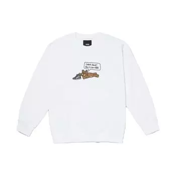 Vans Футболка с принтом X Asian Artist Collaboration Bear Front Skateboard Illustration с круглым вырезом и длинными рукавами для мужчин, белые VN000EXHWHT XL