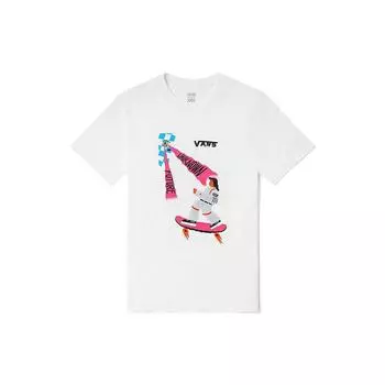 Vans Футболка с рисунком скейтборда из мультфильма X Nichinichi Collaboration, женские топы, белые VN0A5H4RWHT M