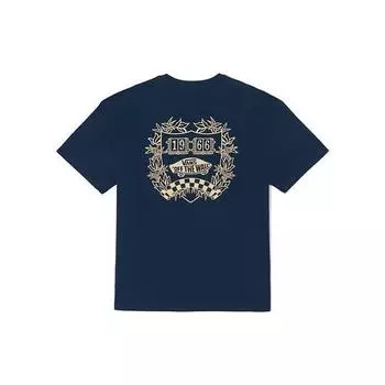Vans Футболка Simple Personality с круглым вырезом и коротким рукавом, с логотипом и принтом в виде буквы, унисекс, темно-синие футболки VN0008ZULKZ XL