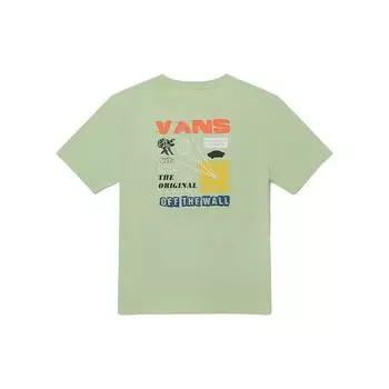 Vans Fun Print Vintage свободный крой круглый вырез короткий рукав футболка мужские топы светло-зеленый VN0A5H9JYSJ XL