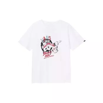 Vans Футболка унисекс с коротким рукавом и принтом логотипа серии Outdoor Sports, белая, VN0A7TQGWHT M