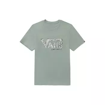 Vans Футболка унисекс с коротким рукавом и круглым вырезом, с принтом логотипа граффити, светло-зеленый VN000906YV2 M