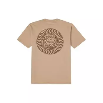 Vans Футболка унисекс с коротким рукавом и круглым вырезом, принт логотипа X Spitfire, коричневый цвет VN000GEB4MG M