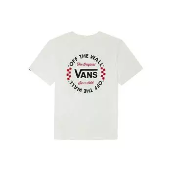 Vans Letter Print Crew Neck Casual Short Sleeve T-Shirt Men Tops White VN0A5F2ZWHT L