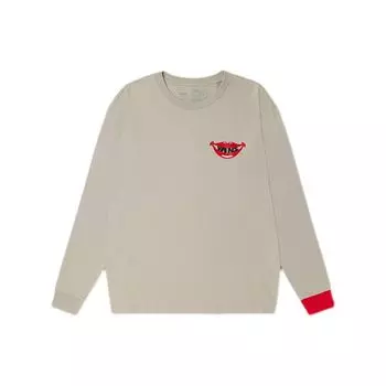 Vans Футболка X Kazuki Series с принтом губ, однотонная, с круглым вырезом, длинным рукавом, мужские топы, коричневые VN0A5H6JLTG XL
