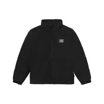 Vans FW22 однотонный логотип с принтом свободный пуховик на молнии с воротником-стойкой унисекс верхняя одежда черный VN000913BLK XS