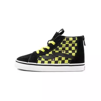 Ванс Где Уолдо? Детские кроссовки Odlaw для малышей из коллаборации с Sk8-Hi Zip, черные ярко-желтые истинно-белые VN0A4BV14UE 26.5