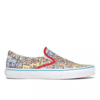 Ванс Где Уолдо? Кроссовки унисекс Find Steve из коллекции Classic Slip-On Белый пляжный разноцветный VN0A33TB3WO 37