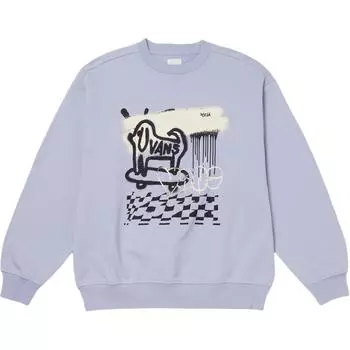 Vans Gfx Круглый вырез Мягкий Удобный Длинный Рукав Толстовка Женская Толстовка Светло-Фиолетовый VN000GQNCR2 XL