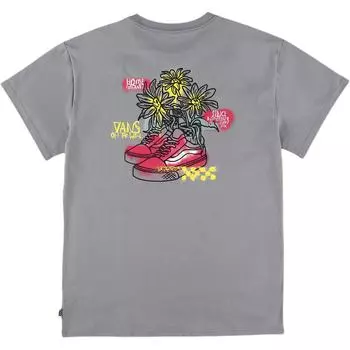 Vans Gfx Письменный принт Узор Круглый вырез Пуловер Короткий рукав Воздухопроницаемая футболка Унисекс Футболка Морозно-серый VN000GSJAF11 S