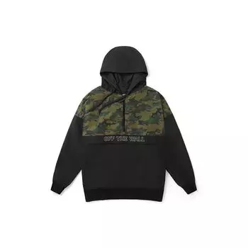 Vans камуфляж пэчворк спортивная повседневная приталенная куртка с капюшоном с длинным рукавом унисекс куртка черная VN0A48A1BLK S