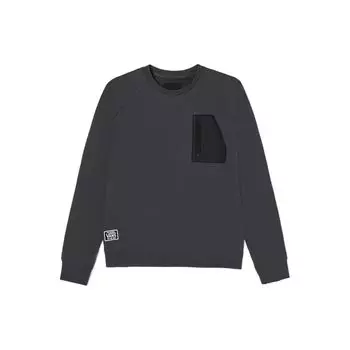 Vans Карман на молнии с лоскутным дизайном и логотипом, толстовки унисекс, черные, серые VN0009161O7 S