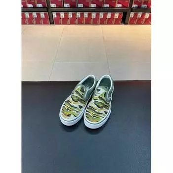 Vans Kids Classic Slip On Sneakers Painted Camo Vn0a5kxmbgk Khaki/165