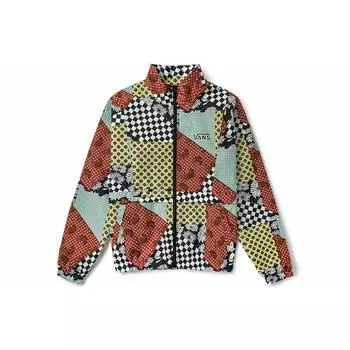 Vans клетчатая повседневная куртка с животным принтом и цветными блоками, женская верхняя одежда, разноцветная VN0A4RBOZKC L
