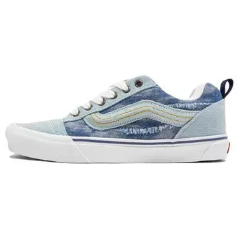 Vans Knu Skool универсальные удобные прочные низкие кроссовки для скейтбординга унисекс белые синие VN000E54NWD 35