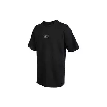 Vans Контрастный цветной фирменный логотип напечатанный свитер круглый вырез короткий рукав футболка мужские футболки черный VN0A7PYSBLK S