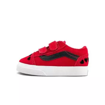 Vans Кроссовки Old Skool V Toddler Red Heart Baby Sneakers Hearts-Red Multi VN0009RCREB 20