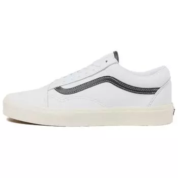 Vans Кроссовки Old Skool White Black Leather Unisex VN0007NTYB2 43