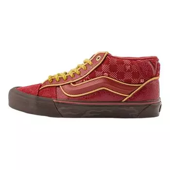 Vans Knu Mid Skool Год Дракона Унисекс Кроссовки Красный Темно-красный Коричневый VN000E56D38 37