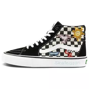 Vans Кроссовки унисекс Skateistan x Skate Sk8-Hi Checkerboard, черные VN0A5FCC89C 35