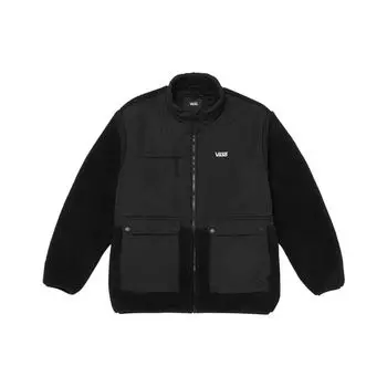 Vans Куртка мужская с однотонным принтом в виде букв Rpf и воротником-стойкой, черная VN000BZBBLK L