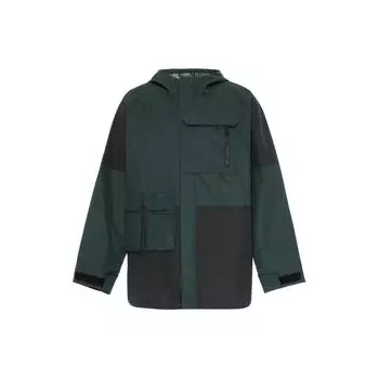 Vans Куртка на молнии с капюшоном в стиле колор-блок и длинными рукавами Мужские куртки темно-зеленые VN0A54O7PRM L