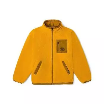 Vans Куртка с логотипом и карманом на молнии спереди, сшитая из ткани с длинным рукавом, женские куртки, желтый цвет VN0A5H6U1M7 XL