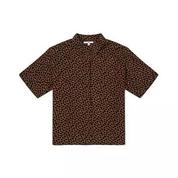Vans Леопардовый принт спортивная рубашка женские топы VN0A5JGQTST XS